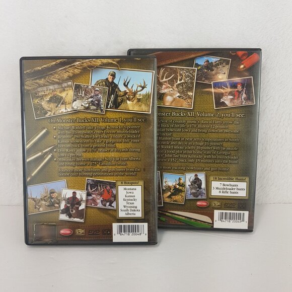 Set of 2 Hunting DVDs Realtree Monster Bucks XII Volume 1 & 2 - Picture 3 of 4